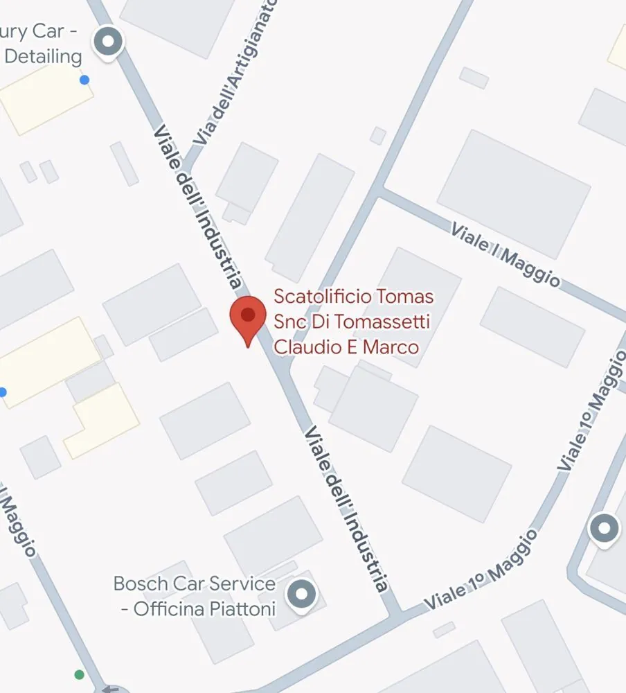Mappa: Scatolificio Tomas, Viale dell'Industria 16, Monte Urano